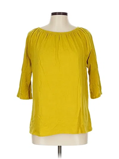 Pre-owned Grace 3/4 Sleeve Blouse In Yellow