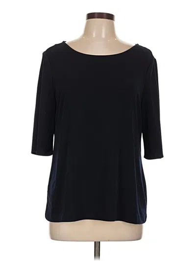 Pre-owned Grace 3/4 Sleeve Top Black Boatneck Tops