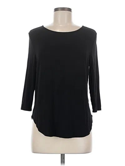 Pre-owned Grace 3/4 Sleeve Top Black Boatneck Tops