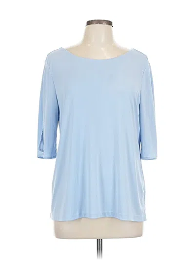 Pre-owned Grace 3/4 Sleeve Top Blue Boatneck Tops