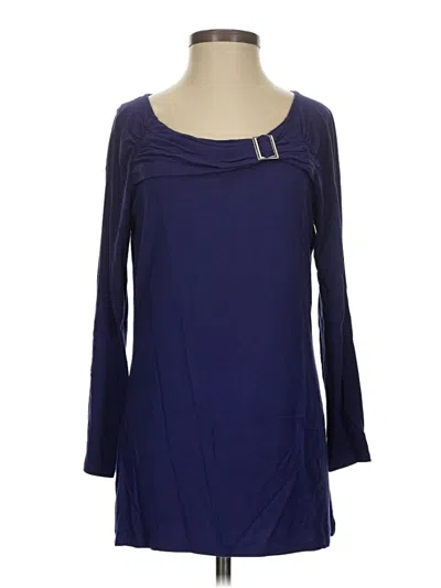 Pre-owned Grace 3/4 Sleeve Top Blue Boatneck Tops