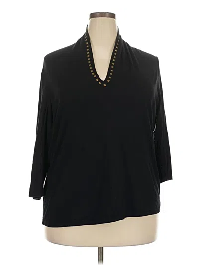 Grace 3/4 Sleeve T-shirt In Black