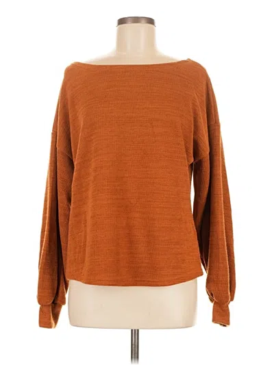 Pre-owned Grace & Emma Pullover Sweater In Brown