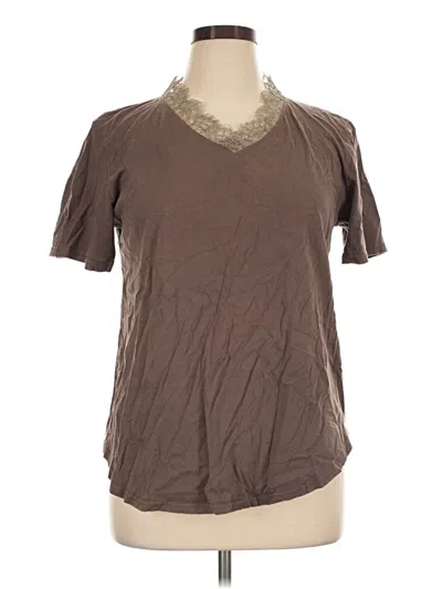 Pre-owned Grace & Emma Short Sleeve T-shirt In Brown