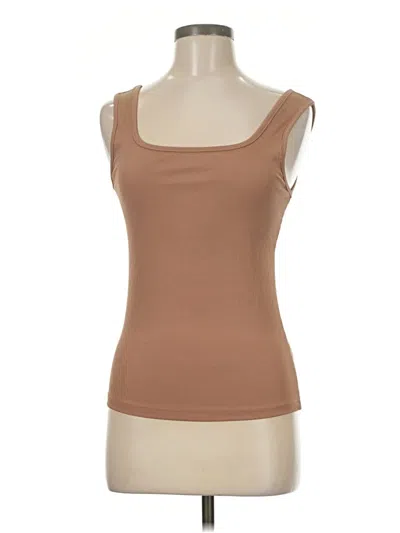 Pre-owned Grace & Emma Tank Top Brown Strapless Neckline Tops