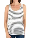 Grace & Lace - Perfect Fit Tank (stripe And Solids) In Ivory Stripe