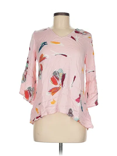 Pre-owned Grace & Lace 3/4 Sleeve Blouse In Pink
