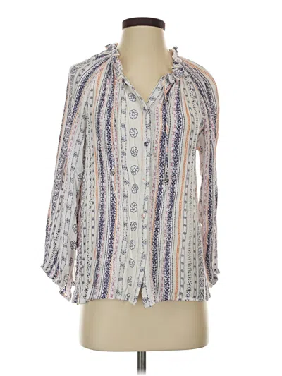 Pre-owned Grace & Lace 3/4 Sleeve Blouse In Silver