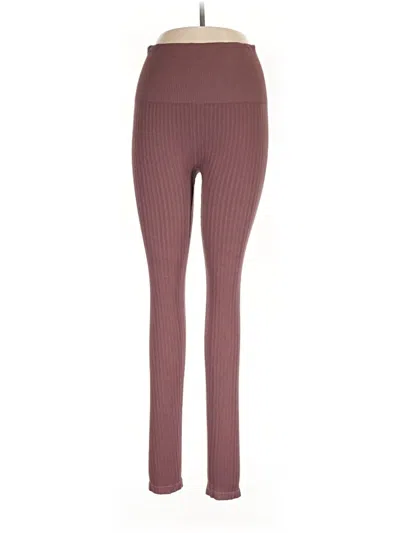 Pre-owned Grace & Lace Active Pants In Burgundy
