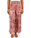 Grace & Lace Ankle Length Maxi Skirt Pant In Pink Floral In Pink