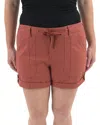 Grace & Lace Cargo Shorts In Terracotta In Brown