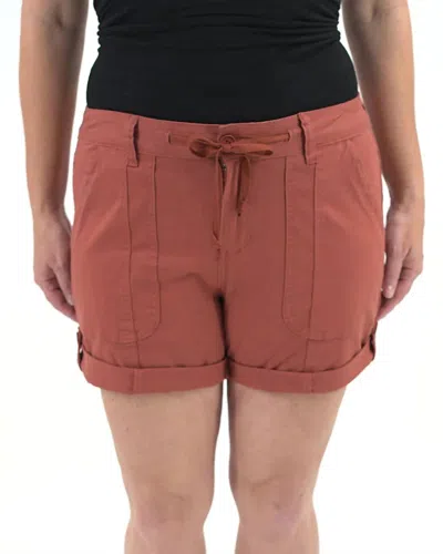 Grace & Lace Cargo Shorts In Terracotta