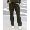 Grace & Lace Classic & Cozy Ribbed Sweater Pants In Winter Moss In Multi