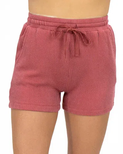Grace & Lace Corded Lounge Shorts In Persimmon In Pink