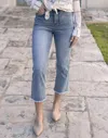 Grace & Lace Crop Flare Denim Jeans In Medium Wash