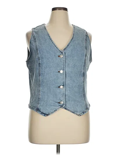 Pre-owned Grace & Lace Denim Vest In Blue