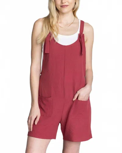 Grace & Lace Easy Breezy Romper In Hibiscus In Red