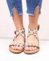 Grace & Lace Embroidered Sandal In Camel