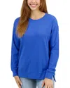 Grace & Lace Essential Long Sleeve Tee In Cobalt Blue In Blue