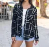Grace & Lace Favorite Button Up Plaid In Black Plaid