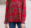 Grace & Lace Favorite Button Up Plaid In Christmas Plaid