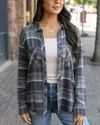 Grace & Lace Favorite Button Up Plaid Shirt In Olive Plaid