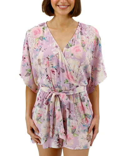 Grace & Lace Floral Romper In Purple