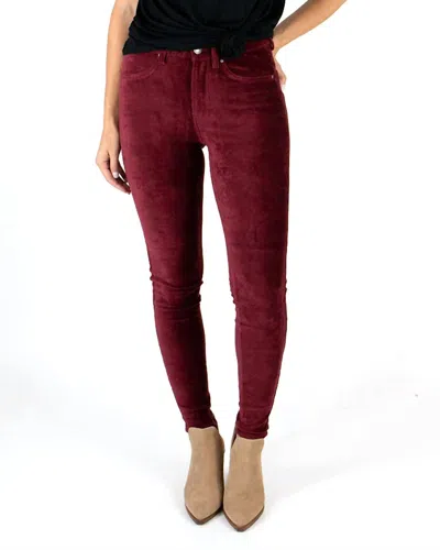 Grace & Lace Happy Pant Corduroy Jeggings In Wine In Burgundy