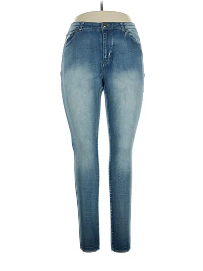 Pre-owned Grace & Lace Jeggings In Blue
