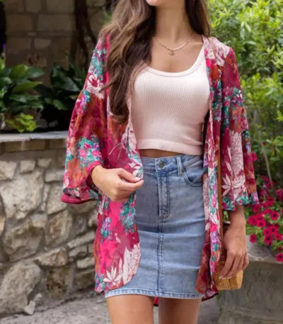 Grace & Lace Le Fleur Kimono In Multi