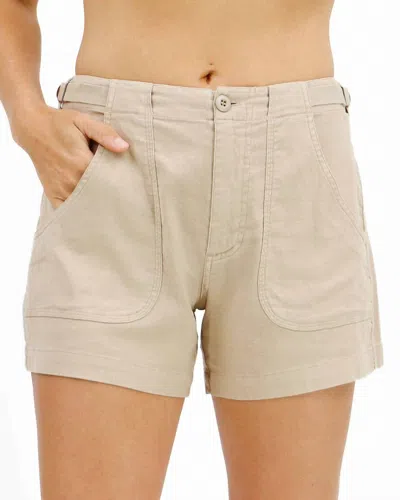 Grace & Lace Linen Shorts In Khaki In Green