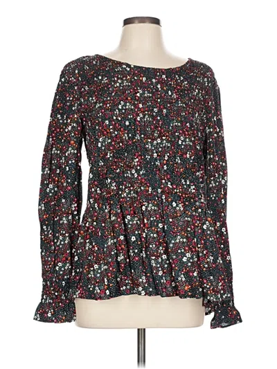 Pre-owned Grace & Lace Long Sleeve Blouse In Black