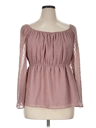 Pre-owned Grace & Lace Long Sleeve Blouse In Pink
