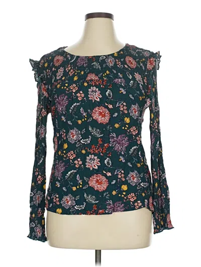 Pre-owned Grace & Lace Long Sleeve Blouse In Teal