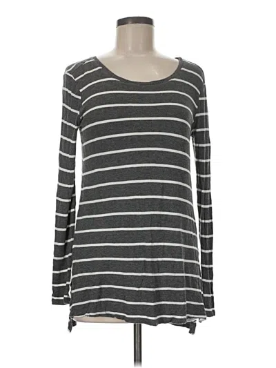 Pre-owned Grace & Lace Long Sleeve T-shirt In Gray