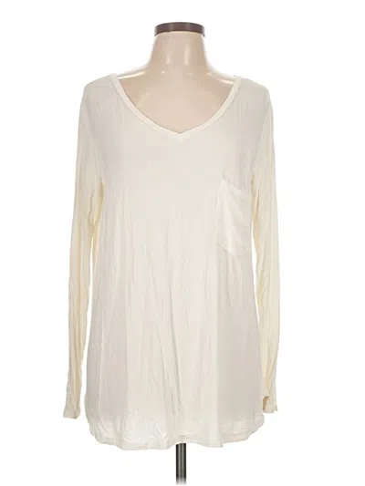 Pre-owned Grace & Lace Long Sleeve T-shirt In White