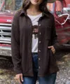 Grace & Lace Luxe Ribbed Shacket In Espresso In Brown