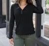 Grace & Lace Macy Day Ribbed Top In Black In Black