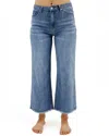 Grace & Lace Mel's Fave Cropped Wide Leg In Non Distressed Mid-wash In Blue