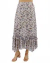 Grace & Lace Mesh Floral Maxi Skirt In Ivory In Multi