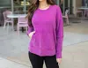 Grace & Lace Mineral Washed Pullover In Boysenberry