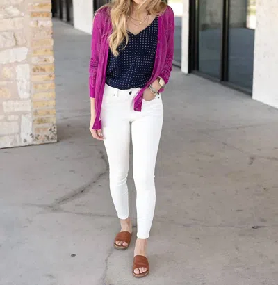 Grace & Lace Non-distressed Ankle Jeggings In White