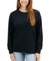Grace & Lace Original Essentials Long Sleeve Tee Top In Black In Black