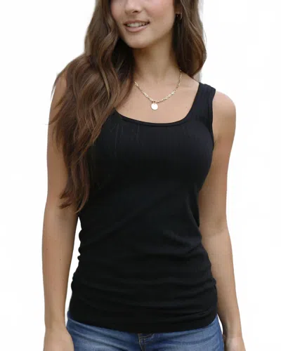 Grace & Lace Perfect Fit Ribbed Tank Top In Black