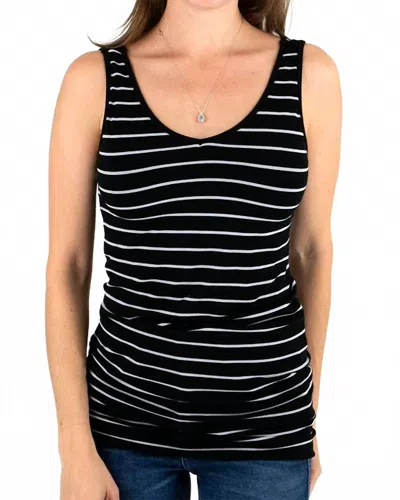 Grace & Lace Perfect Fit Tank In Black Stripe
