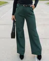 Grace & Lace Pocketed Wide Leg Pants In Everest Green