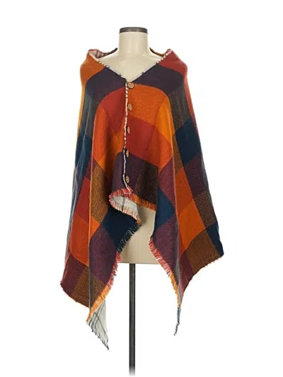 Pre-owned Grace & Lace Poncho In Orange