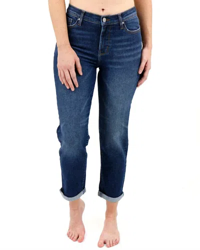 Grace & Lace Premium Denim Jeans In Vintage Dark Wash In Blue