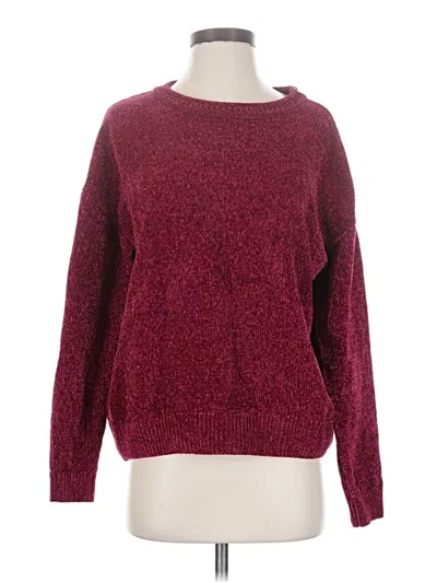 Pre-owned Grace & Lace Pullover Sweater In Burgundy