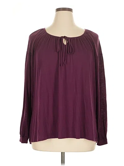 Pre-owned Grace & Lace Pullover Sweater In Burgundy